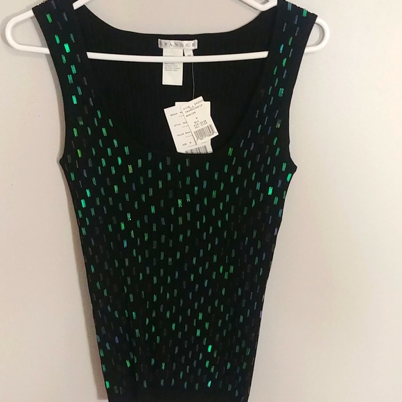 Spanner Ladies Sequence Tank Top NWT Size Medium Stretches Material - Picture 1 of 14